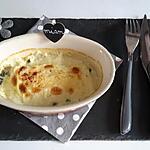 recette Gratin de saumon sur son lit d'épinards