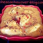 recette Poulet aux poivrons et grains de moutarde