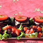 recette Mille-feuilles de crudités au thon