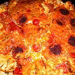 recette Clafoutis chévre,chorizo,tomates cerise