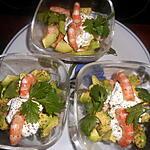 recette Verrines d avocat,crevettes, chevre frais