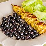 recette Brochettes de dinde aux raisins frais