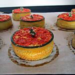recette Flans de courgettes aux poivrons confits...