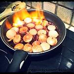 recette Boudins blancs aux échalotes flambés au porto