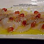 recette CARPACCIO DE ST JACQUES, GRAINS DE GRENADE, CITRON VERT