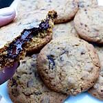 recette Cookies coeur coulant au chocolat.