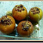 recette Pommes au four fourrées de raisins secs et noix