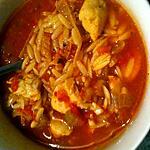 recette Soupe tomate et poulet épicée "konjac ou avoines"