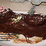 recette Bûche à la mousse au chocolat/écorces de clémentines confites et crème de caramel beurre salé