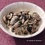 recette Champignons à la crème et au persil