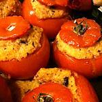 Basilic : recette TOMATES  FARCIES  A  LA  POLENTA   PARFUMEE