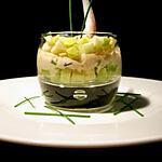 granny : recette Verrine d'araignée de mer sauce cocktail, avocat et granny smith...