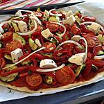 recette Pizza mozzarella et légumes