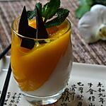 recette PANACOTTA CREME DE COCO ET COULIS DE MANGUE POUR NOUVEL AN CHINOIS