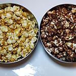 recette Pop corn caramel VS pop corn chocolat