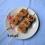recette Brochette de crêpes aux châtaignes