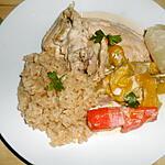 recette RESTE DE POULARDE  AU RIZ