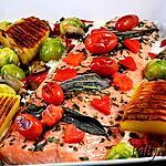 recette Filet de Saumon au Four, Légumes sautés