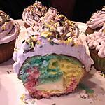 recette Cup cake couleur coeur chocolat amende topping chantilly mascarpone