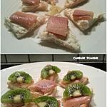 recette Toasts de filet de truite fumée, fromage et citron ou kiwi