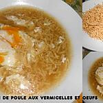 recette BOUILLON DE POULE AUX VERMICELLES MAISON ET OEUFS