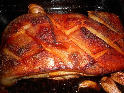 Recette de Poitrine de porc roti au miel