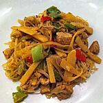 recette Konjacs sautées, dès de poulet marinés et petits légumes