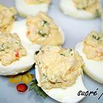 recette Oeufs mimosa au crabe et fromage blanc