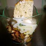 recette VERRINE DE QUEUE DE BOEUF AU FETA YAOURT ABRICOT AUX HERBES