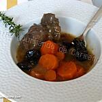 recette Joue de boeuf aux carottes et aux pruneaux