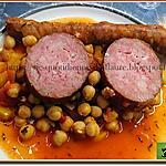 recette Saucisses Morteau et Txistorra aux pois chiches