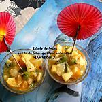 recette Salade de fruits sur lit de fromage blanc aromatisé