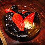 recette Pruneaux en robe rouge