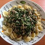 recette Orecchietes aux épinards et au haché