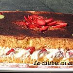 recette Génoise façon tiramisu aux fraises