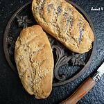 ** Baguettines Fondantes sans levage ni petrissage : Epeautre complet , Ricotta et Graines **