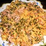 recette Tagliatelles au saumon