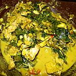 recette Curry de poulet aux épinards