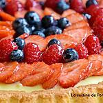recette Une tarte aux fraises, framboises et myrtilles