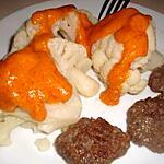 recette Chou - fleur sauce "AURORA"