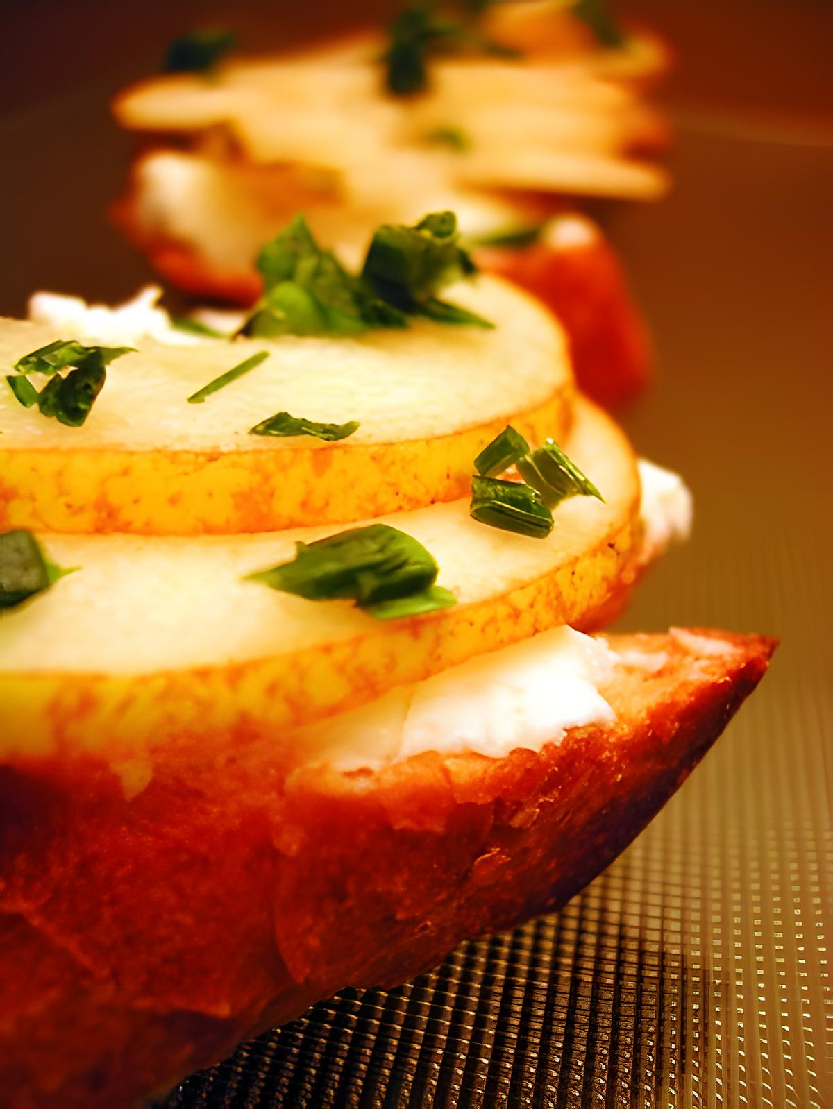 recette Bouchées de bonheur poire & gorgonzola