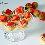 recette Tartelettes de fraises sur un lit de ganache au chocolat blanc coco et gingembre