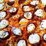 recette Pizza apéritive mozzarella et chorizo
