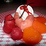 recette Crème à Vanille du Mexique et fruits Pochés.