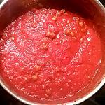 recette Sauce  tomate pour la Pasta al forno sans viande hachée  ( pâtes au four)