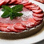 recette Tarte aux fraises avec son curd de fraises, Bio, sans gluten, sans lait et sans oeufs