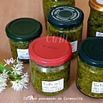 recette Sauce pesto ail des ours aux pignons de pin en conserve