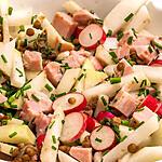 recette Salade de lentilles au chou rave, jambon et radis