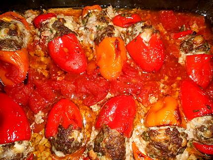 Recette de Mini poivrons farcis boeuf et mozzarella