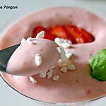 recette Mousse de fraises parfumée au gingembre et liqueur de basilic (thermogourmet ou thermomix)